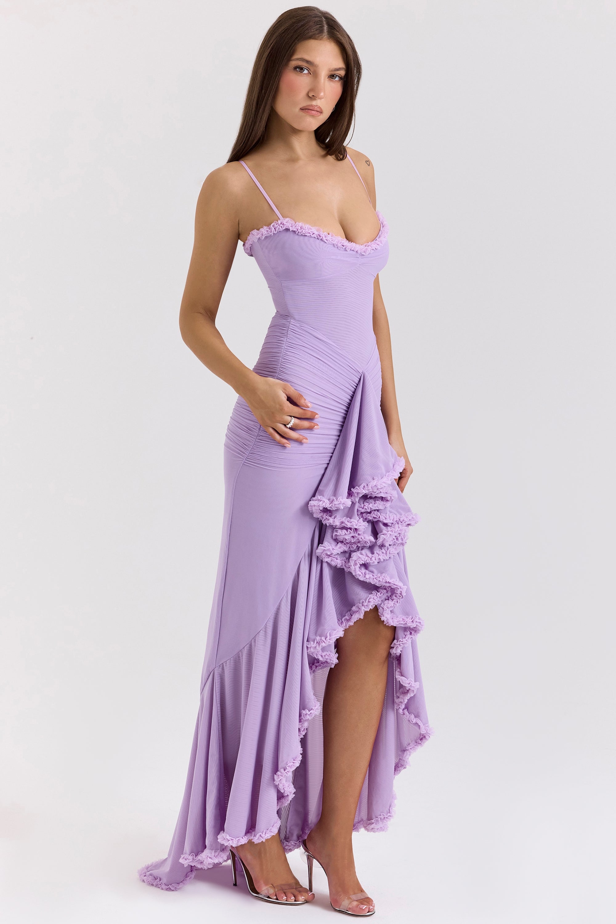 Marisse – Robe longue en tulle à volants