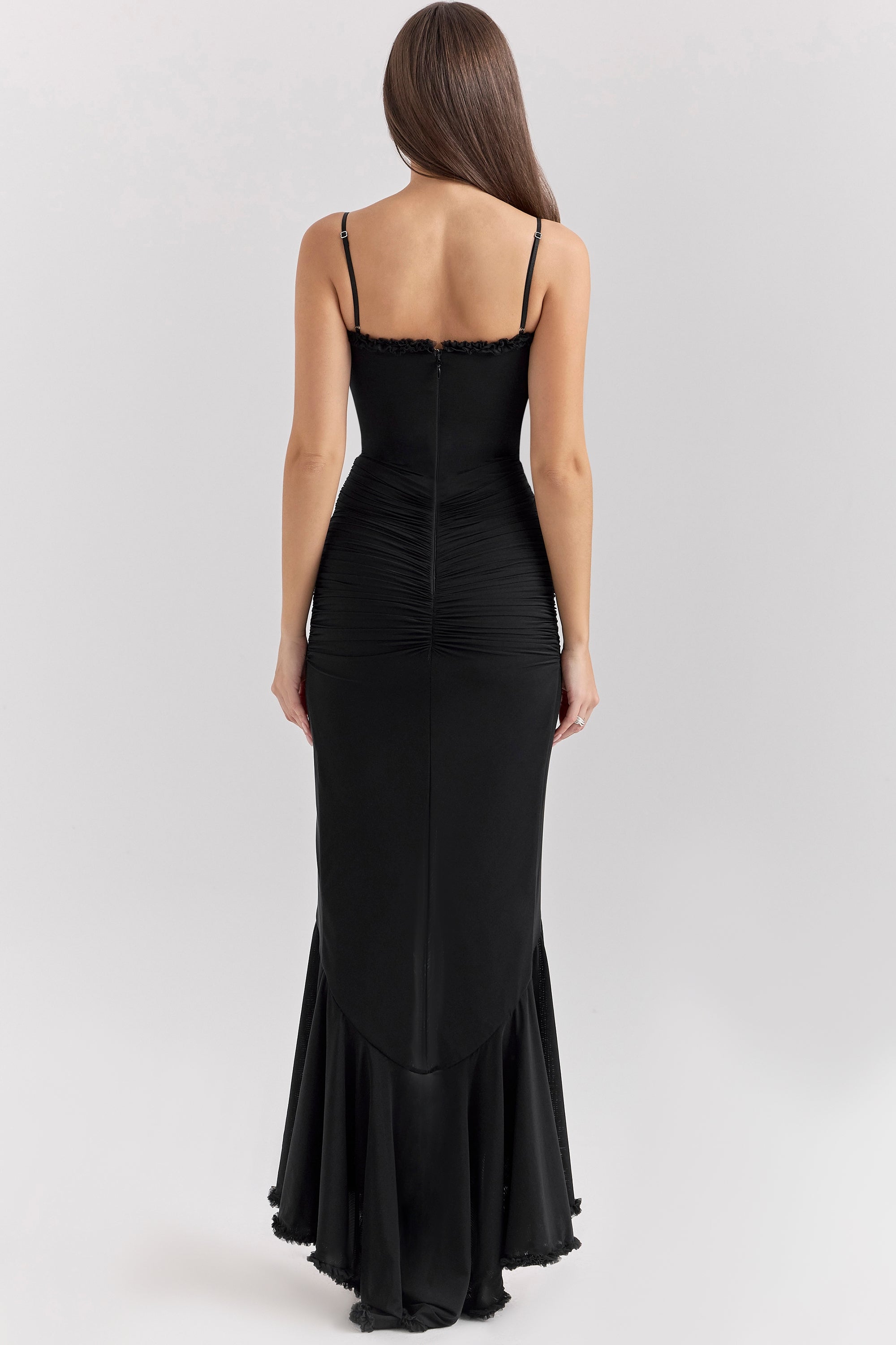 Marisse – Robe longue en tulle à volants