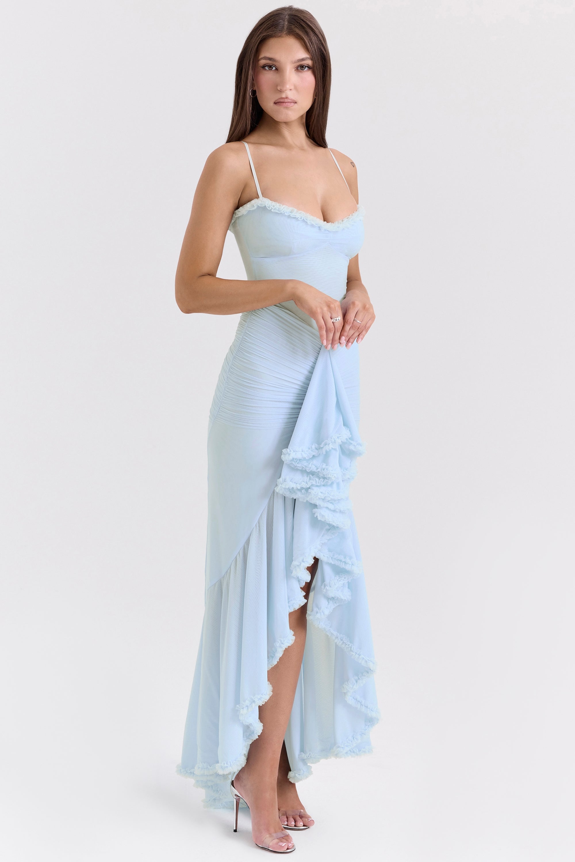 Marisse – Robe longue en tulle à volants
