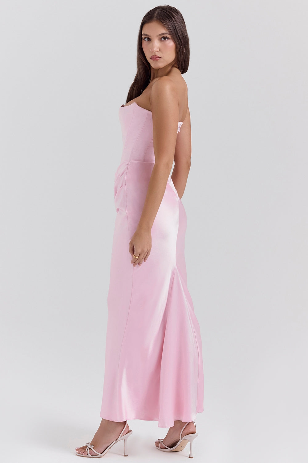 Élodie – Robe longue bustier à corset