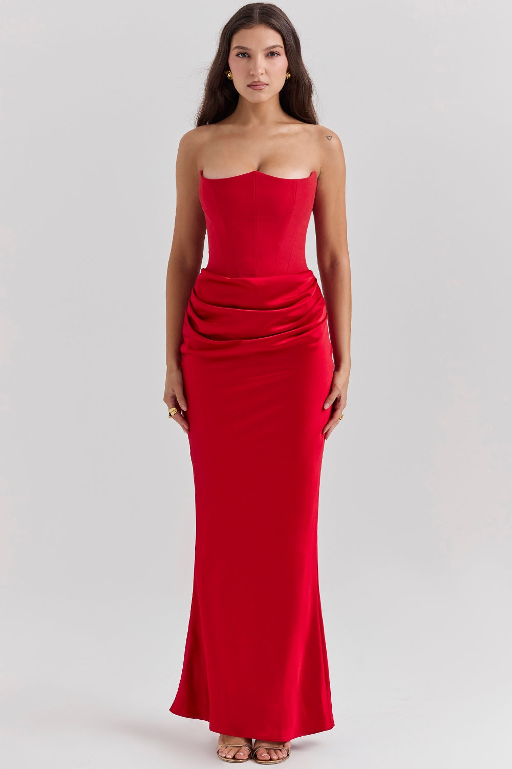 Élodie – Robe longue bustier à corset