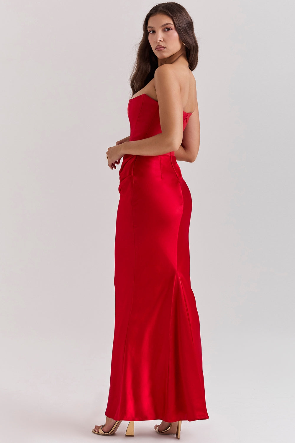 Élodie – Robe longue bustier à corset