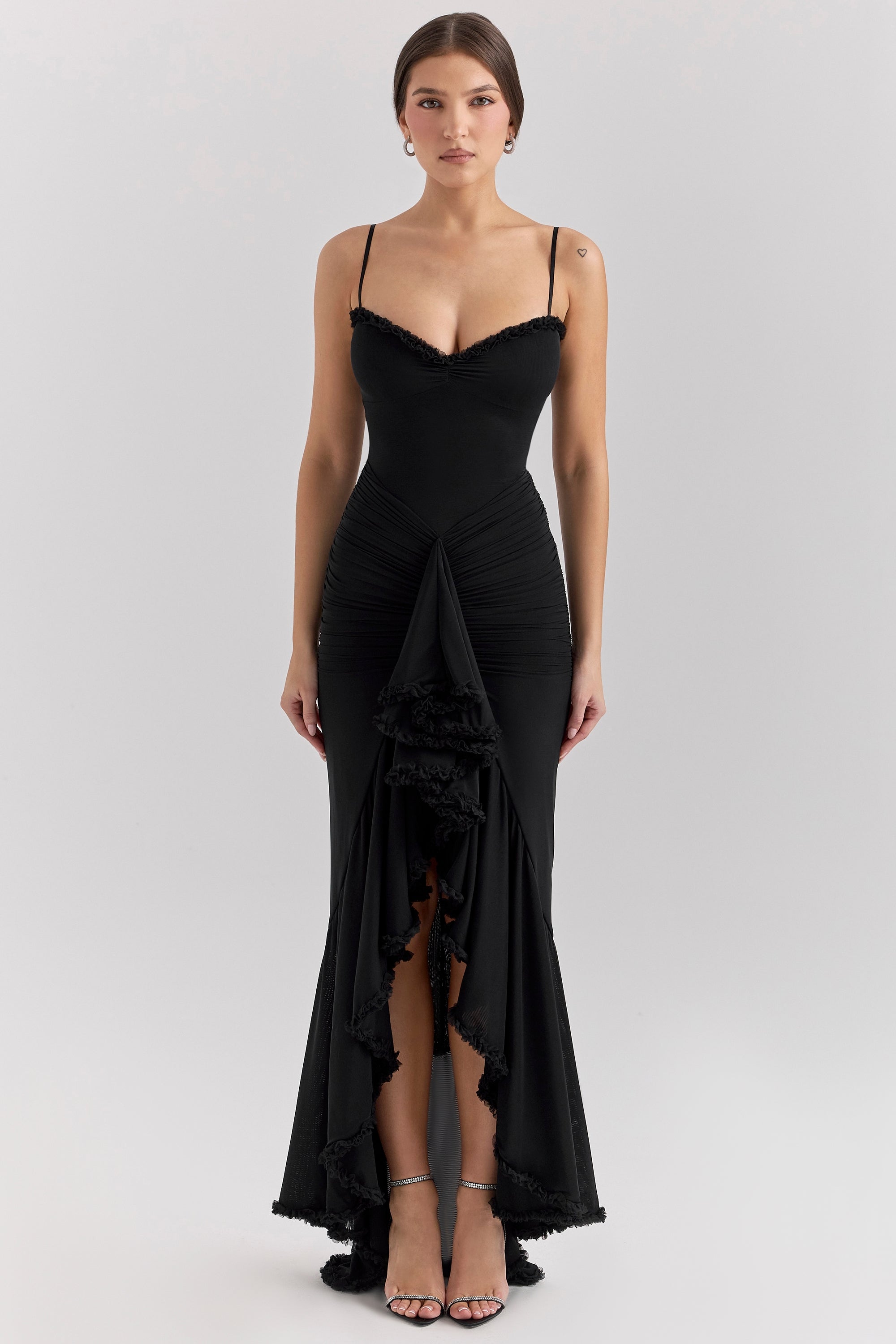 Marisse – Robe longue en tulle à volants