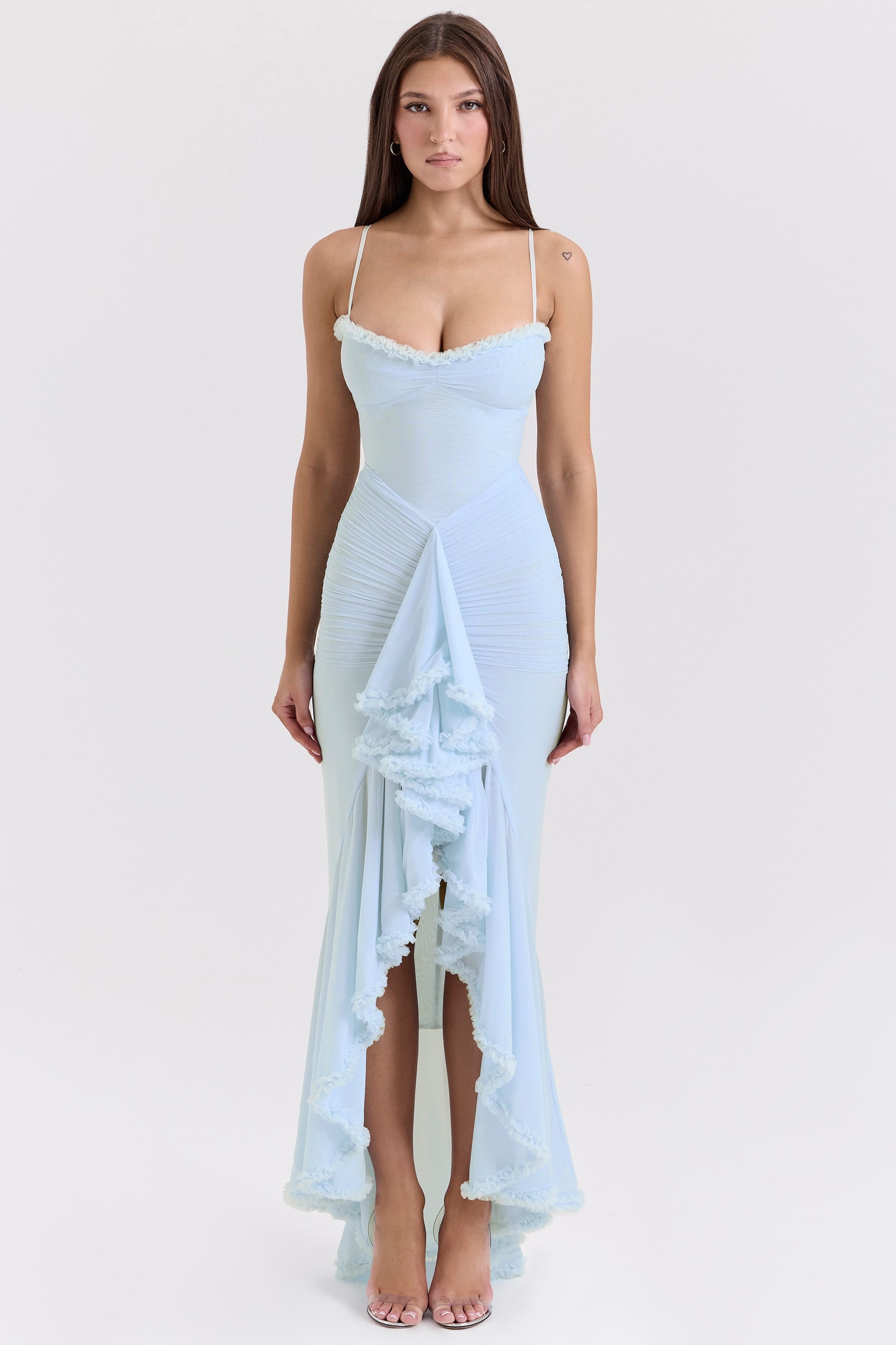 Marisse – Robe longue en tulle à volants