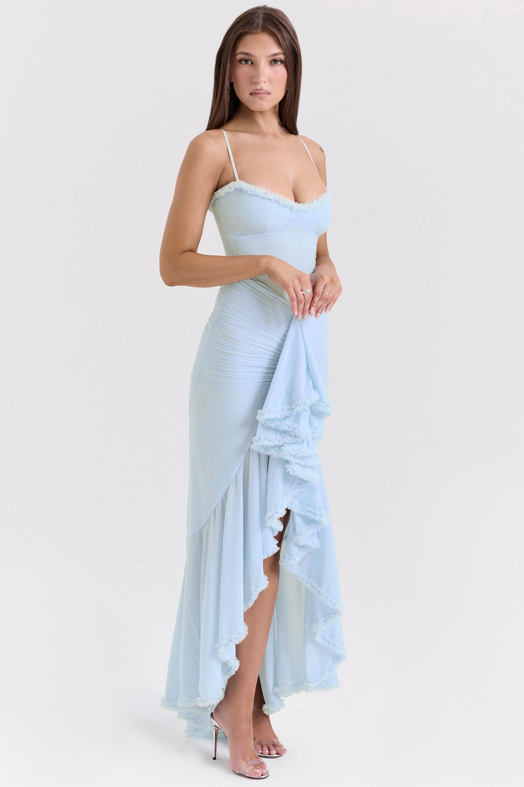Marisse – Robe longue en tulle à volants